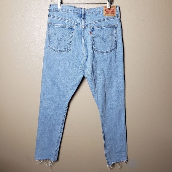 Levis 501 Womens Button Fly Light Wash Raw Hem Skinny Jeans-Size 31 - Picture 6 of 12